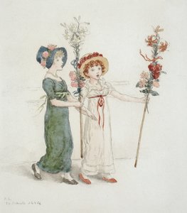 Kaksi lasta sauvoineen tekijältä Kate Greenaway