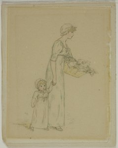 Nainen lapsen kanssa tekijältä Kate Greenaway