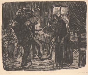 Hamburg Tavern tai Pub Hamburger tekijältä Käthe Kollwitz