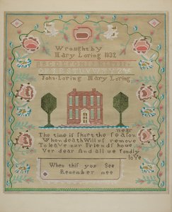 Sampler, c. 1937. tekijältä Katherine Hastings