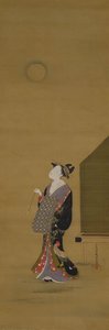Kauneus katsomassa kuuhun, 1700-luku. tekijältä Katsukawa Shuncho