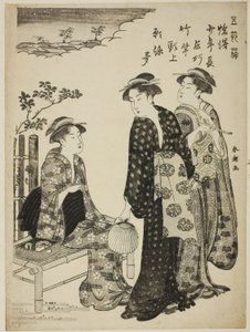 Tanabata-festivaali sarjasta "Viiden festivaalipäivän huvit (Gosetsu asobi)" tekijältä Katsukawa Shuncho