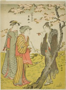 Toei Hill (Toeizan), sarjasta "Five Hills of Edo (Koto no gozan)" tekijältä Katsukawa Shuncho