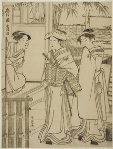 Yhdeksäs näytös: Yuranosuken talo Yamashinassa näytelmästä Chushingura (Treasury of the Forty-seven Loyal Retainers). tekijältä Katsukawa Shun