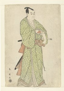 Näyttelijämuotokuva Sawamura Sojuro III:sta Kakogawa Honzon roolissa