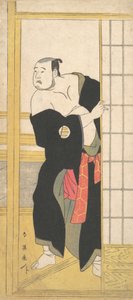 Asao Tamesaburo jämäkänä miehenä vihreällä kimonolla, n. 1795.