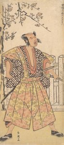 Otani Hirohachi Gaudy Kamishimoon pukeutuneena samuraina, joulukuu 1790. tekijältä Katsukawa Shun