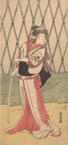 Nainen Kiku Segawasta, Waka Fema Roadista, 1762-1819. tekijältä Katsukawa Shun