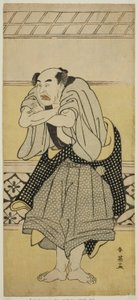 Näyttelijä Asao Tamejuro I juopuneena Gotobei näytelmässä Yoshitsune Koshigoe Jo, joka esitettiin Ichimura-teatterissa yhdeksännessä kuussa vuonna 1790. tekijältä Katsukawa Shun