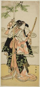 Näyttelijä Segawa Kikunojo III rouva Tomoen (Tomoe Gozen) rouvana näytelmässä Yasa Gumbai Miyako no Jindori, joka esitettiin Miyakon teatterissa yhdentenätoista kuukautena vuonna 1793. tekijältä Katsukawa Shun