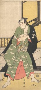 Kolmas Sawamura Sojuro miehenä seisovana jalat leveästi erillään, n. 1795 tekijältä Katsukawa Shun