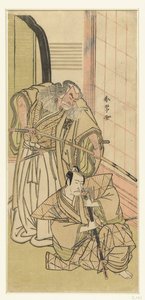 Näyttelijät Nakamura Nakazo I ja Ichikawa Danjuro V als edellieden