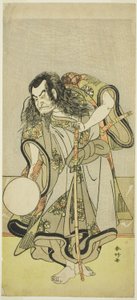 Näyttelijä Nakamura Nakazô I munkki Shunkanina elokuvassa "Retki männyn taimien poimimiseen uuden vuoden rottapäivänä" ("Hime Komatsu Ne no Hi Asobi").