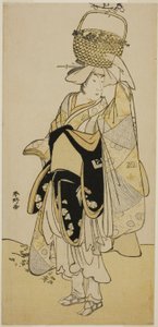 Näyttelijä Ichikawa Yaozo III Shiragikuna tanssisekvenssissä "Shinobu Uri" näytelmässä Hatsuhana Mimasu Soga, joka esitettiin Nakamura-teatterissa vuoden 1785 ensimmäisen kuukauden aikana.