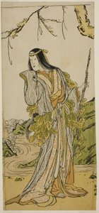 Näyttelijä Segawa Kikunojo III Yamauban roolissa näytelmässä Otokoyama Furisode Genji, joka esitettiin Kiri-teatterissa yhdentenätoista kuukautena vuonna 1785.