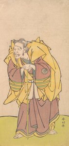 Nakamura Tomijuro vanhana miehenä niukkapartaisena, n. 1780.