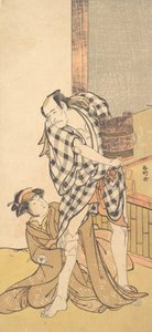 Kohtaus näytelmästä Yoshitsune ja tuhat kirsikkapuuta Yoshitsune..., 8. tai 9. kuukausi, 1784.