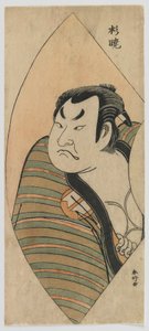 Näyttelijä Sakata Hangoro II, Edo-kausi, n. 1776 (värillinen puupalikkaprintti) tekijältä Katsukawa Shunko