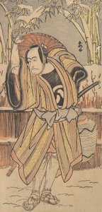 Viides Ichikawa Danjuro miehenä talviasuissa, päivätty 1788. tekijältä Katsukawa Shunko