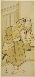 Näyttelijä Asao Tamejuro I humalaisen Gotobein roolissa näytelmässä Yoshitsune Koshigoe Jo, esitettiin Ichimura-teatterissa yhdeksännessä kuussa, 1790