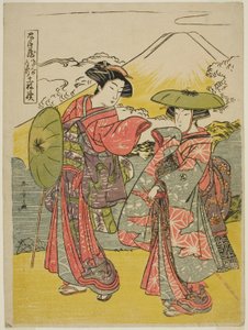 Kahdeksas näytös: Morsiusmatka näytelmästä Chushingura (Treasury of Loyal Retainers) tekijältä Katsukawa Shunsho