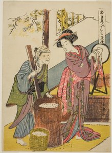 Kuudes näytös: Chushingura-näytelmästä (Treyal Retainers Treasury of Loyal Retainers) tekijältä Katsukawa Shunsho