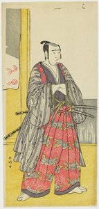 Sawamura So_ju_ro_ III hahmona Yazama Ju_taro_, c. 1789 tekijältä Katsukawa Shunsho