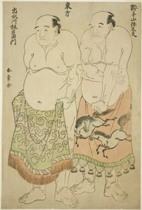 Itäisen ryhmän sumopainijat: Kurateyama Yadayû ja Izumigawa Rin