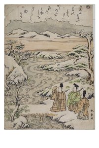 Tavu - Minä sarjasta Tales of Ise muodikkailla brokadiprinteillä, n. 1770-1773 (puupalikka paperilla) tekijältä Katsukawa Shunsho