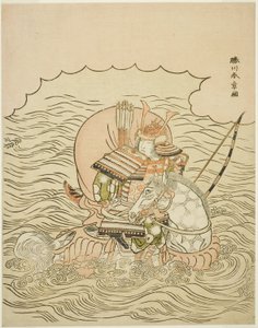 Taira no Atsumori Rijin ja Tei Sea tekijältä Katsukawa Shunsho