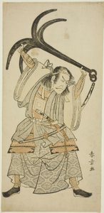The Actor Ichikawa Danjuro IV as Taira no Tomomori disguised as Tokaiya Gimpei in the scene “Tomomori with the Anchor (Ikari Tomomori)” in the play “Yoshitsune’s Thousand Cherry Trees (Yoshitsune Sembon-zakura)” tekijältä Katsukawa Shunsho
