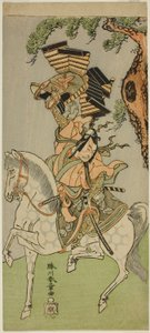 Ichikawa Dan Juro V Soga Chroniclesin jäsenenä, 1771 tekijältä Katsukawa Shunsho