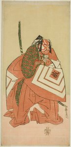 Näyttelijä Ichikawa Danzo III Sanada no Yoichina (?) näytelmässä Sanada no Yoichi Banjaku no Iezuto (?), joka esitettiin Morita-teatterissa (?) yhdestoista kuukaudessa, 1767 (?) tekijältä Katsukawa Shunsho