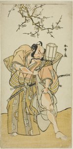 Näyttelijä Ichikawa Danzo IV Kamakura no Gongoro Kagemasa, näytelmän viidennessä kohtauksessa Nishiki Tsui no Yumitori (A Dandyish Brocade: Opposing Warriors), esitettiin Morita-teatterissa yhdestoista kuukaudessa, 1778 tekijältä Katsukawa Shunsho