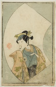 Näyttelijä Ichikawa Kodanji II elokuvasta "A Picture Book of Stage Fans (Ehon Butai Ogi)" tekijältä Katsukawa Shunsho