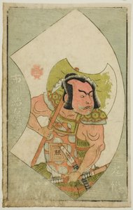 Näyttelijä Ichikawa Shoemon elokuvasta "A Picture Book of Stage Fans (Ehon butai ogi)" tekijältä Katsukawa Shunsho