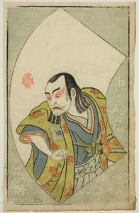 Näyttelijä Ichikawa Tsunazo elokuvasta "A Picture Book of Stage Fans (Ehon butai ogi)" tekijältä Katsukawa Shunsho