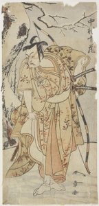 Näyttelijä Nakamura Ju_zo_ samurain roolissa tekijältä Katsukawa Shunsho