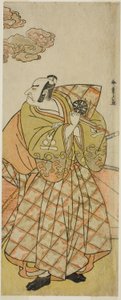 Näyttelijä Nakamura Nakazo I Watanabe no Tsunana näytelmässä Shitenno Tonoi no Kisewata, joka esitettiin Nakamura-teatterissa yhdestoista kuukaudessa, 1781 tekijältä Katsukawa Shunsho