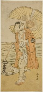 Näyttelijä Nakamura Nakazo I Renegade-munkki Dainichibon roolissa näytelmässä Edo Meisho Midori Soga, esitettiin Morita-teatterissa ensimmäisenä kuukautena, 1779 tekijältä Katsukawa Shunsho