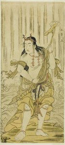 Tule muuttamaan brokadin pehmeyttä, esiintymään tee Nakamura teessä, 1780 tekijältä Katsukawa Shunsho