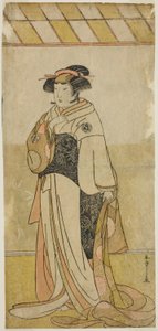Yamashita Kinsaku II Lady Mankona (Manko Gozen) näytelmässä Hatsumombi Kuruwa Soga, joka esitettiin Nakamura-teatterissa ensimmäisenä kuukautena, tekijältä Katsukawa Shunsho