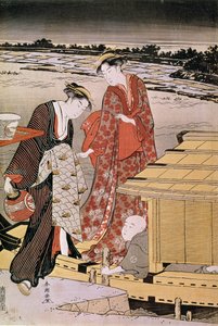 Toi ght Oto Sumida River Japa Nise p Hayashi, Haru varhainen Katsukawa (Acchive 1780-1795) tekijältä Katsukawa Shunsho
