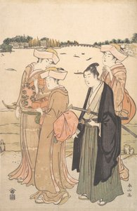 Nuori samurai ja kolme naista, n. 1789.