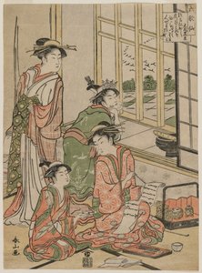Courtesans at Leisure sarjasta The Six Immortal Poets, c. 1780-luvun alku.