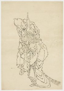 Jo and Uba; Theme of Takasago, ca. 1815-1849 (ink on paper) tekijältä Katsushika (school of) Hokusai