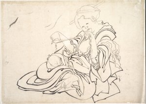 Nainen ja vauva tekijältä Katsushika Hokusai