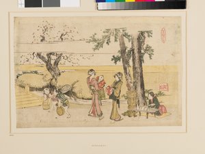 Kohtaus tienvarressa, Oji tekijältä Katsushika Hokusai