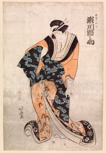 Näyttelijä Segawa Michinosuke Courtesan Omunen osassa tekijältä Katsushika Hokusai