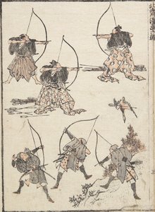 Jousimiehet, 1817 tekijältä Katsushika Hokusai
